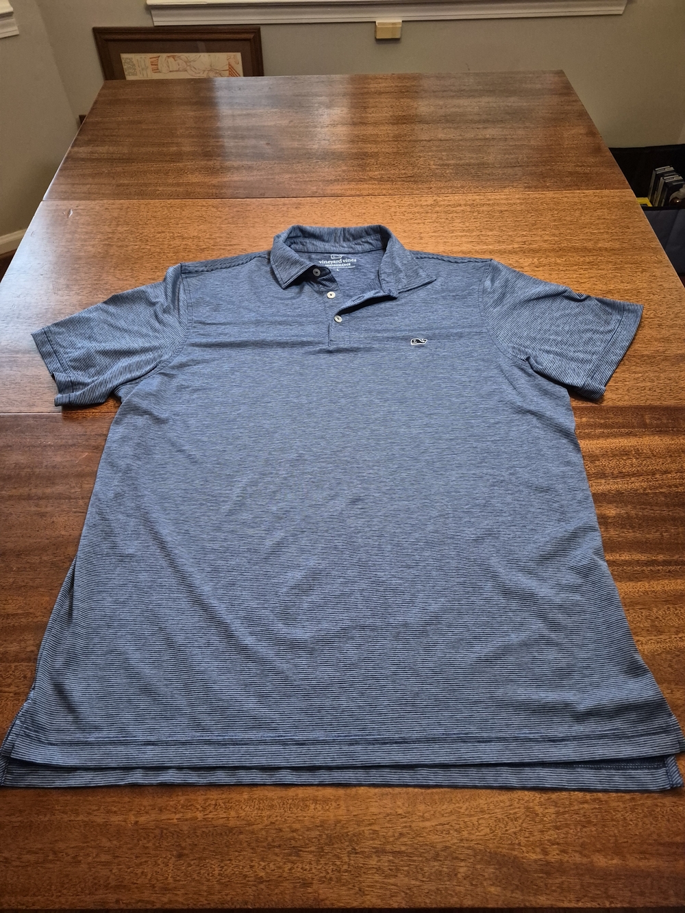 Vineyard Vines Heathered Light Blue Polo Size L